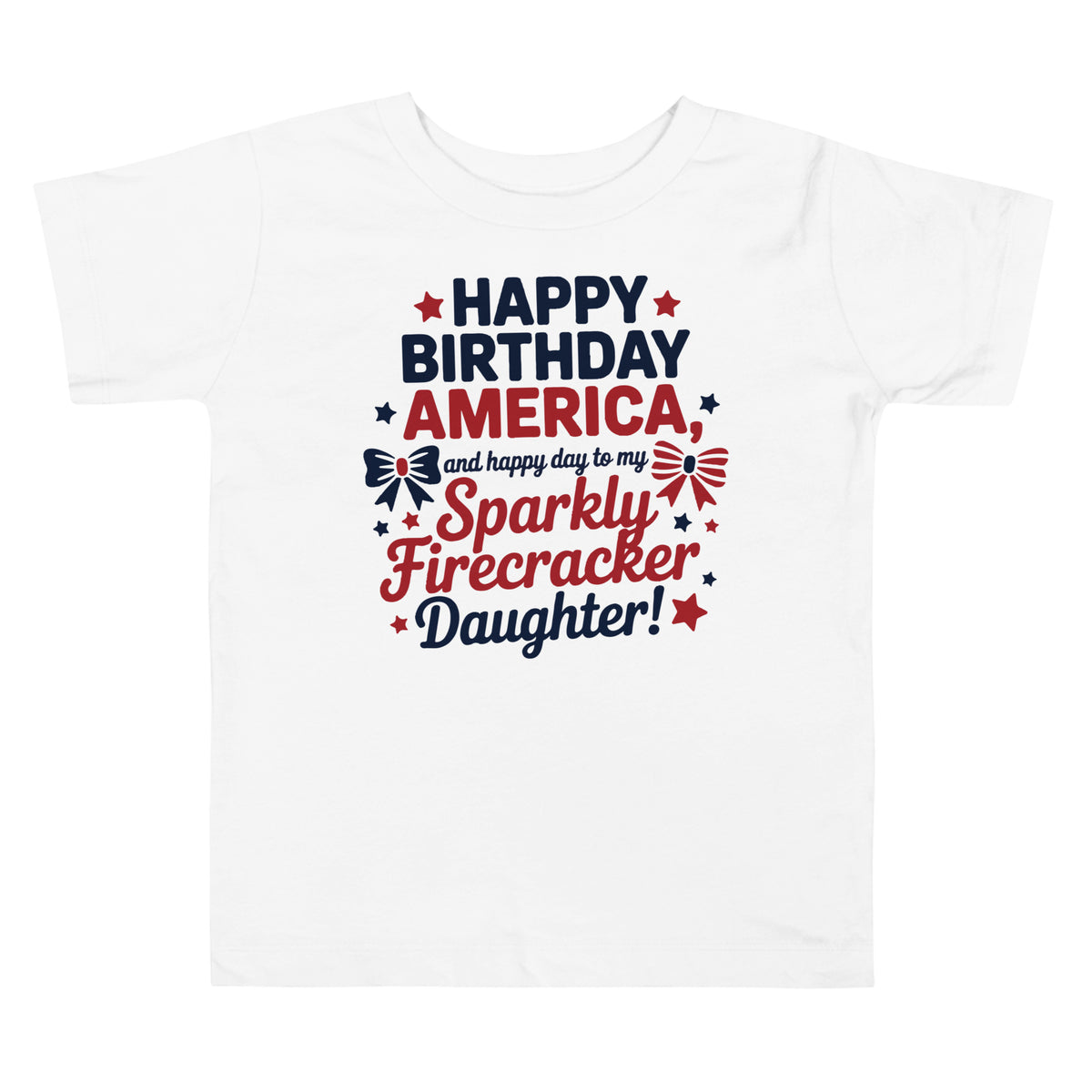 Sparkly Firecracker Toddler Short Sleeve Tee - - Toddler Short Sleeve Tee