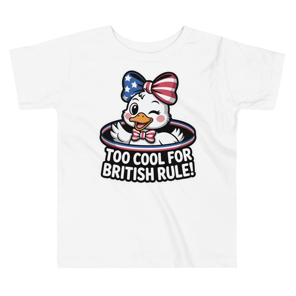 Patriotic Duck Tee – Toddler Gift for Girls - - Toddler Short Sleeve Tee