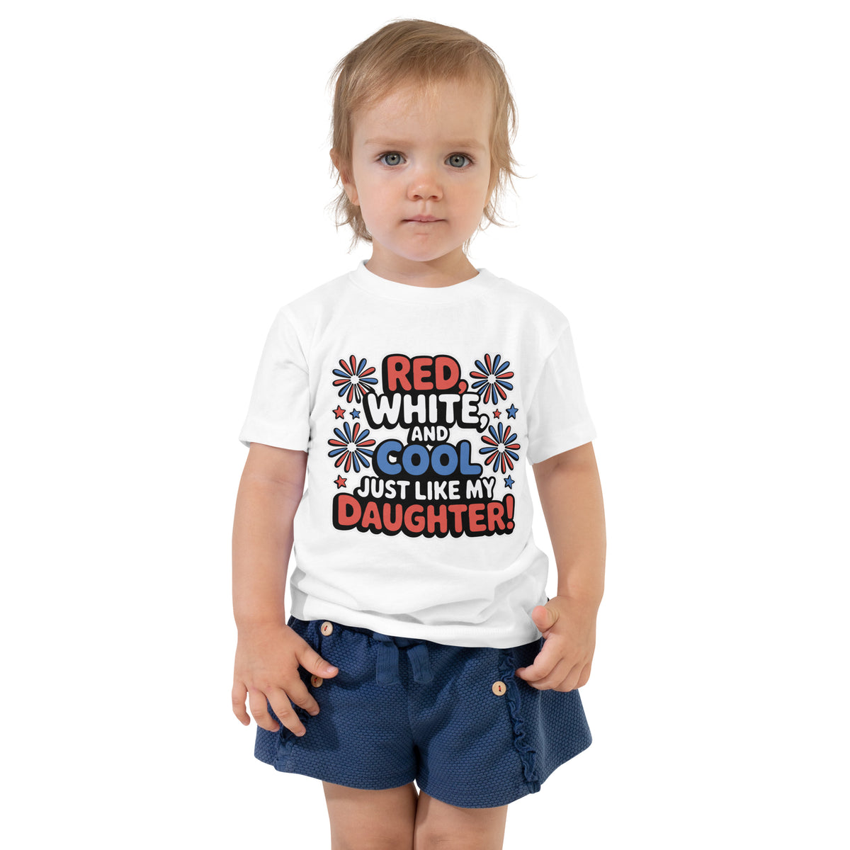 Red White Cool Toddler Tee – For Daughters - - Toddler Short Sleeve Tee