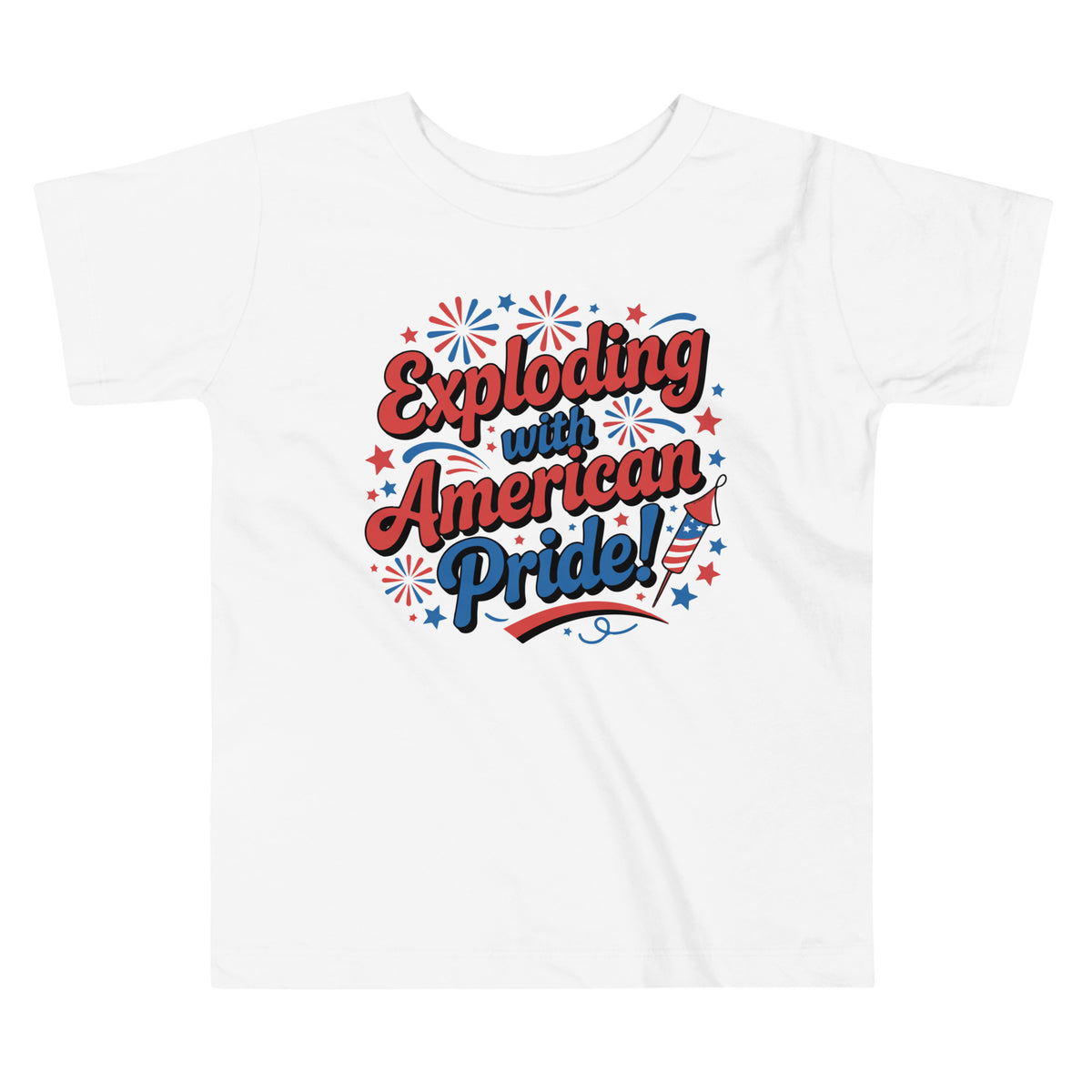 Firework Pride Toddler Tee – 4th of July Gift - - Toddler Short Sleeve Tee