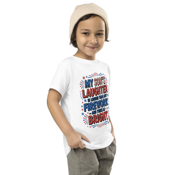 My Son’s July 4th Tee – Firework Laughter & Joy - - Toddler Short Sleeve Tee