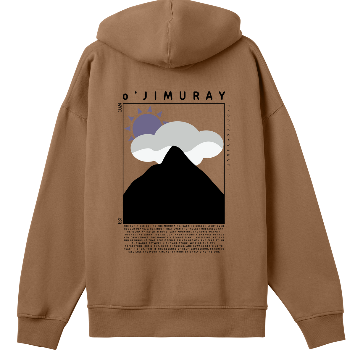 Sun & Cloud Boxy Hoodie - - Hoodies