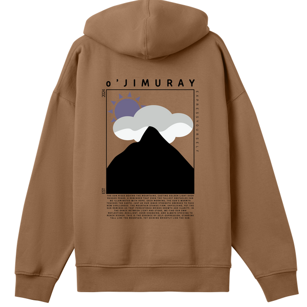 Sun & Cloud Boxy Hoodie - - Hoodies