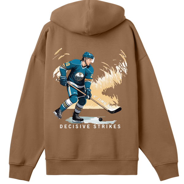 Ice Warrior - Bold Hockey-Inspired Boxy Hoodie - - Hoodies