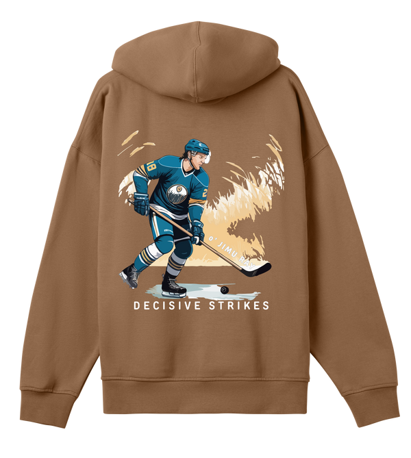 Ice Warrior - Bold Hockey-Inspired Boxy Hoodie - - Hoodies
