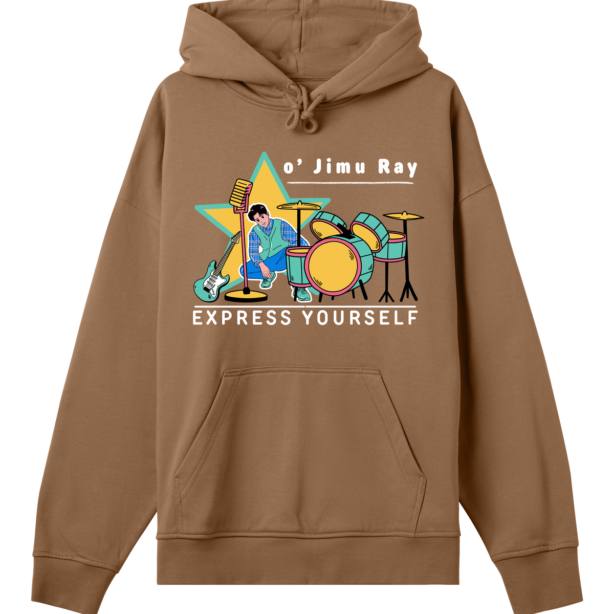 Rock Star Performance - Express Your Passion - Toffee brown men - Hoodies