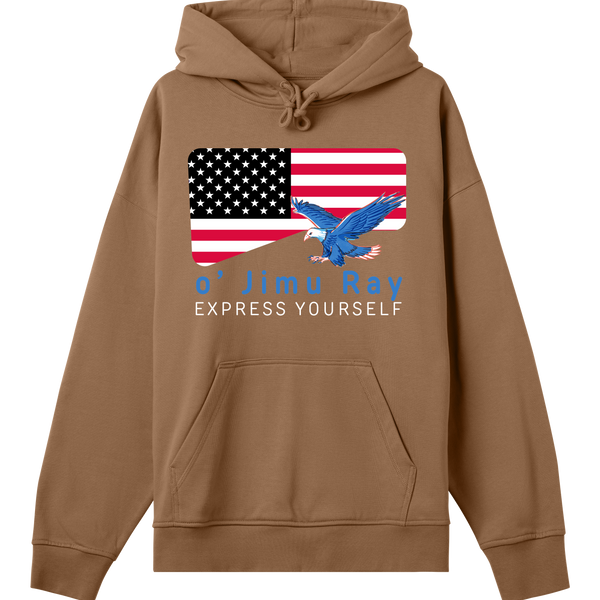 American Eagle Boxy Hoodie - o' Jimu Ray - 4th July Special - Toffee brown men - Hoodies