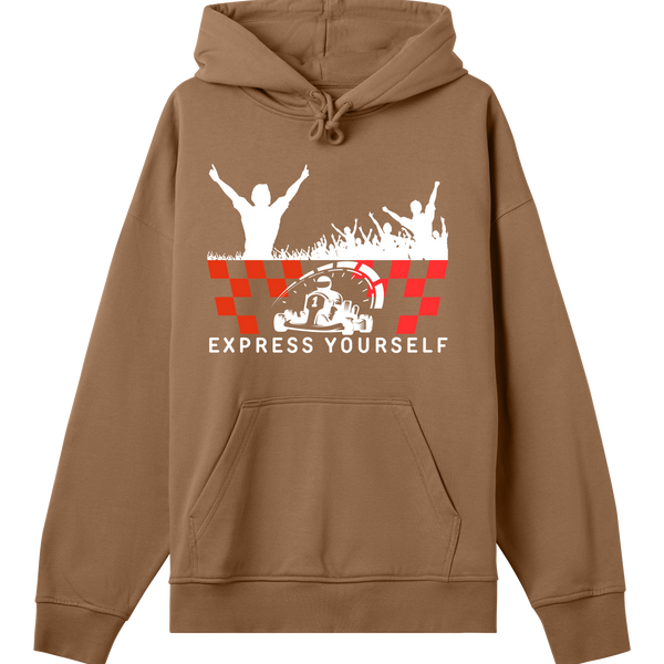 Checkered Victory - Express Yourself - Toffee brown men - Hoodies