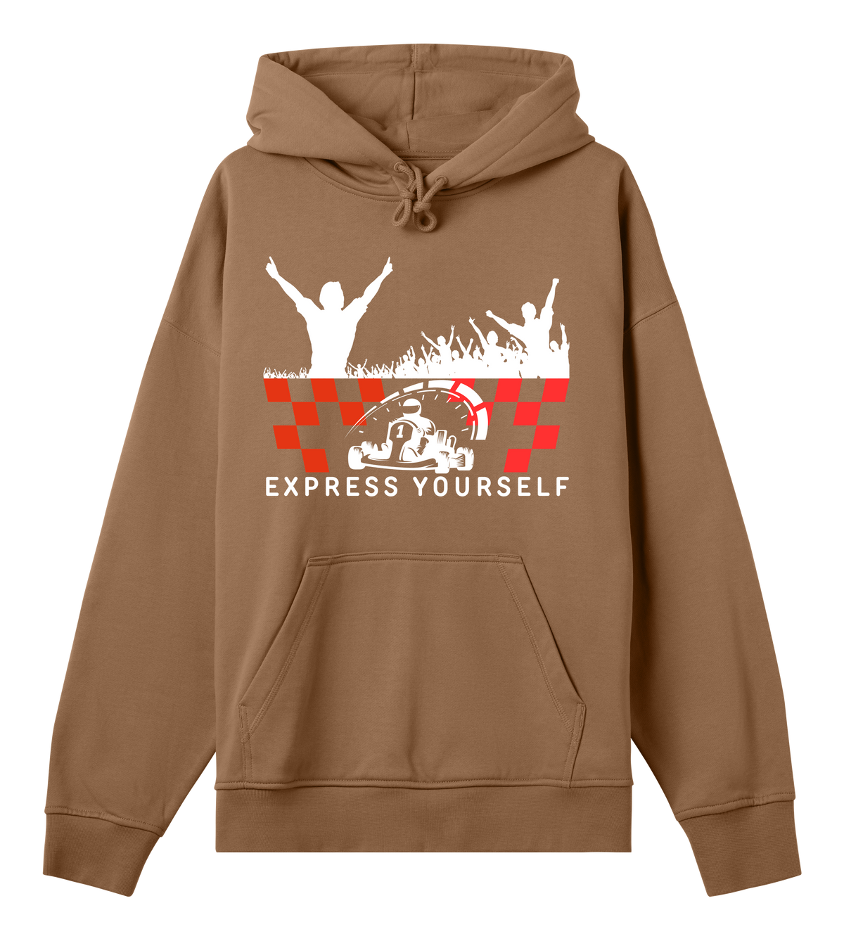 Checkered Victory - Express Yourself - Toffee brown men - Hoodies