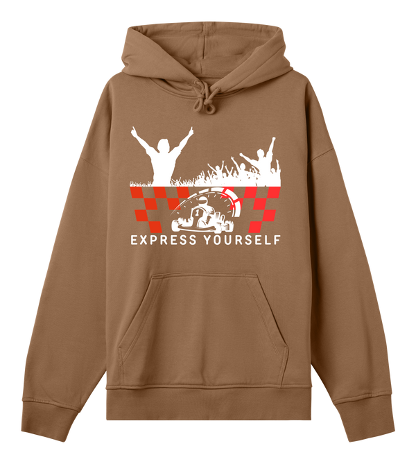 Checkered Victory - Express Yourself - Toffee brown men - Hoodies