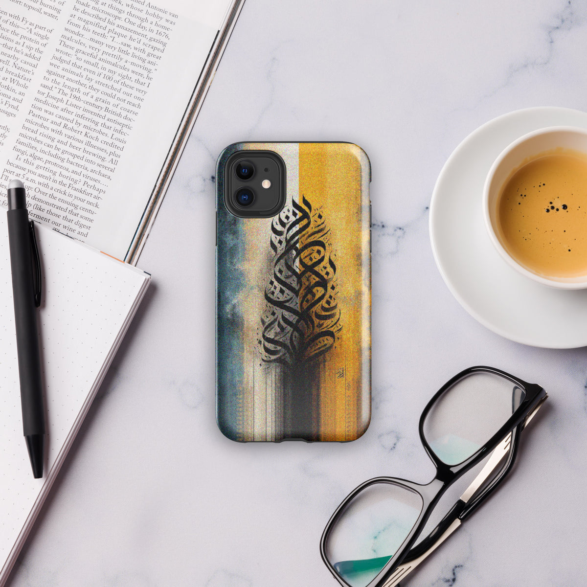 Calligraphic Harmony - A Blend of Tradition and Modernity - Glossy iPhone 11 - Tech Accessories