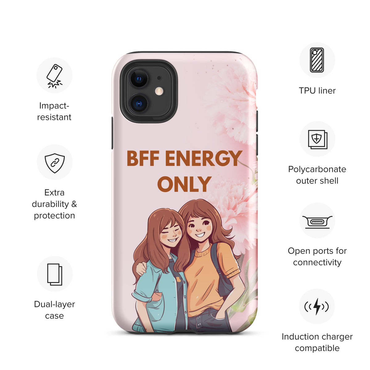 Tough iPhone® Case – Celebrate Your BFF Bond in Style - iPhone 11 - Phone Case