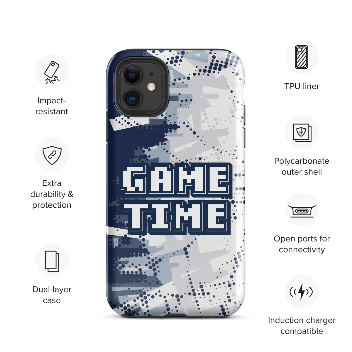 Game Time Gamer Gift iPhone® Tough Case - iPhone 11 - Phone Case
