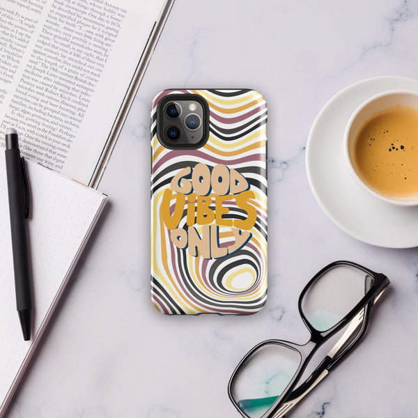 Vibrant Vibes - GOOD VIBES ONLY iPhone Case - Glossy iPhone 11 Pro - Tech Accessories