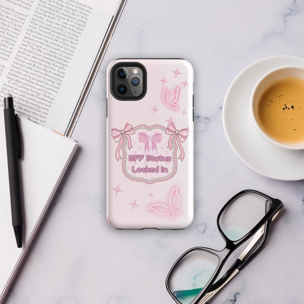 BFF Status Locked In – Cute Tough iPhone® Case Gift - iPhone 11 Pro Max - Phone Case