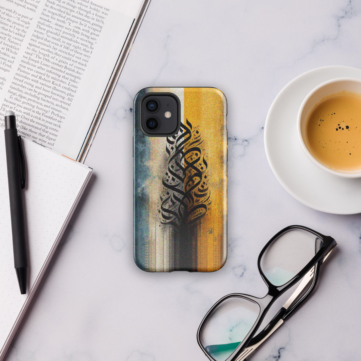 Calligraphic Harmony - A Blend of Tradition and Modernity - Glossy iPhone 12 - Tech Accessories