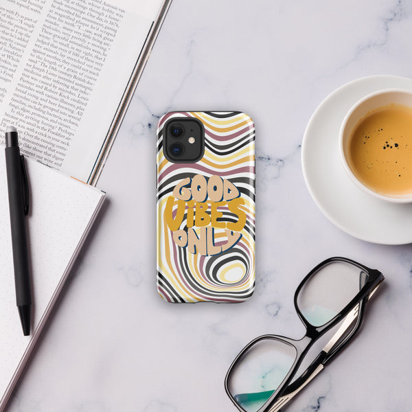 Vibrant Vibes - GOOD VIBES ONLY iPhone Case - Glossy iPhone 12 mini - Tech Accessories