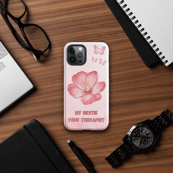 My Bestie, Your Therapist – Fun Tough iPhone® Case Gift - iPhone 12 Pro - Phone Case