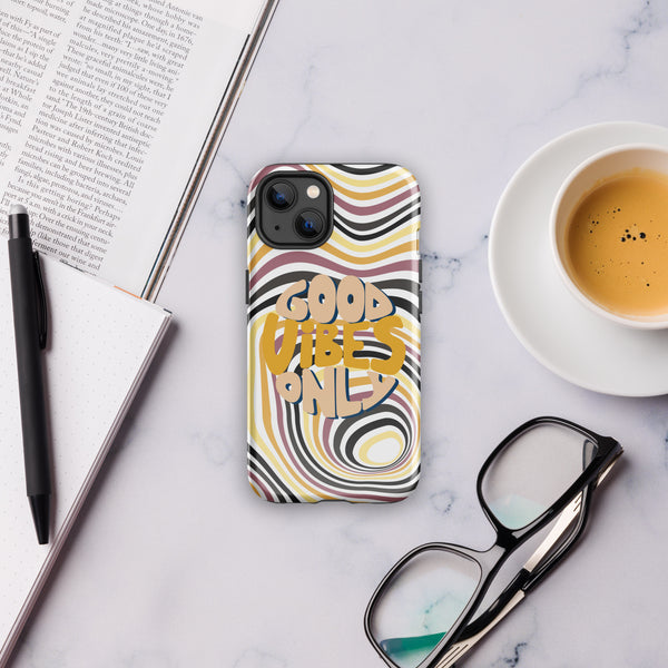 Vibrant Vibes - GOOD VIBES ONLY iPhone Case - Glossy iPhone 13 - Tech Accessories