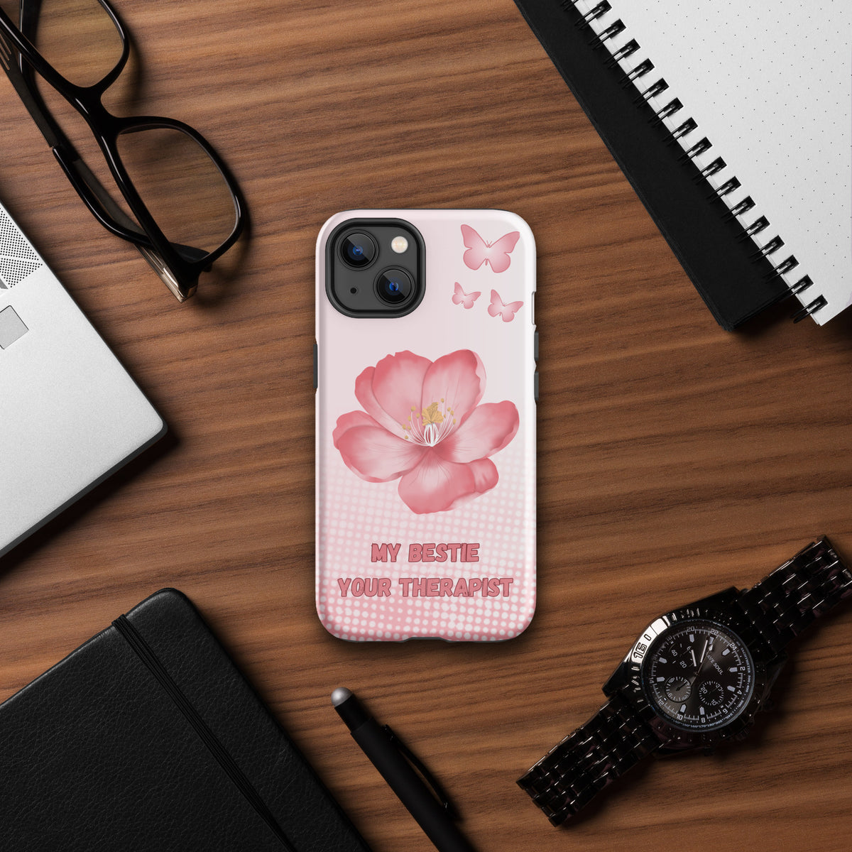 My Bestie, Your Therapist – Fun Tough iPhone® Case Gift - iPhone 13 - Phone Case