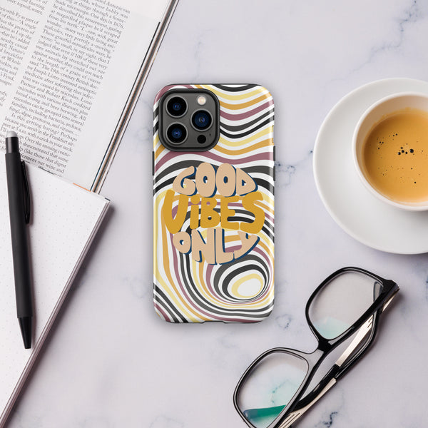 Vibrant Vibes - GOOD VIBES ONLY iPhone Case - Glossy iPhone 13 Pro Max - Tech Accessories