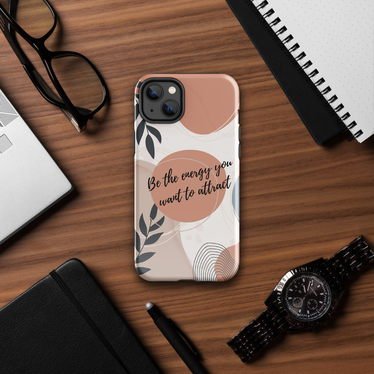 Nature’s Calm - Elegant iPhone Case Design - Glossy iPhone 14 Plus - Tech Accessories