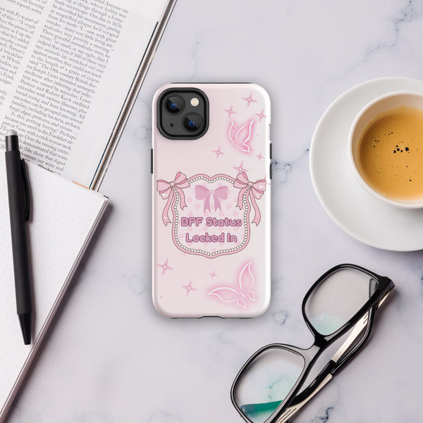 BFF Status Locked In – Cute Tough iPhone® Case Gift - iPhone 14 Plus - Phone Case