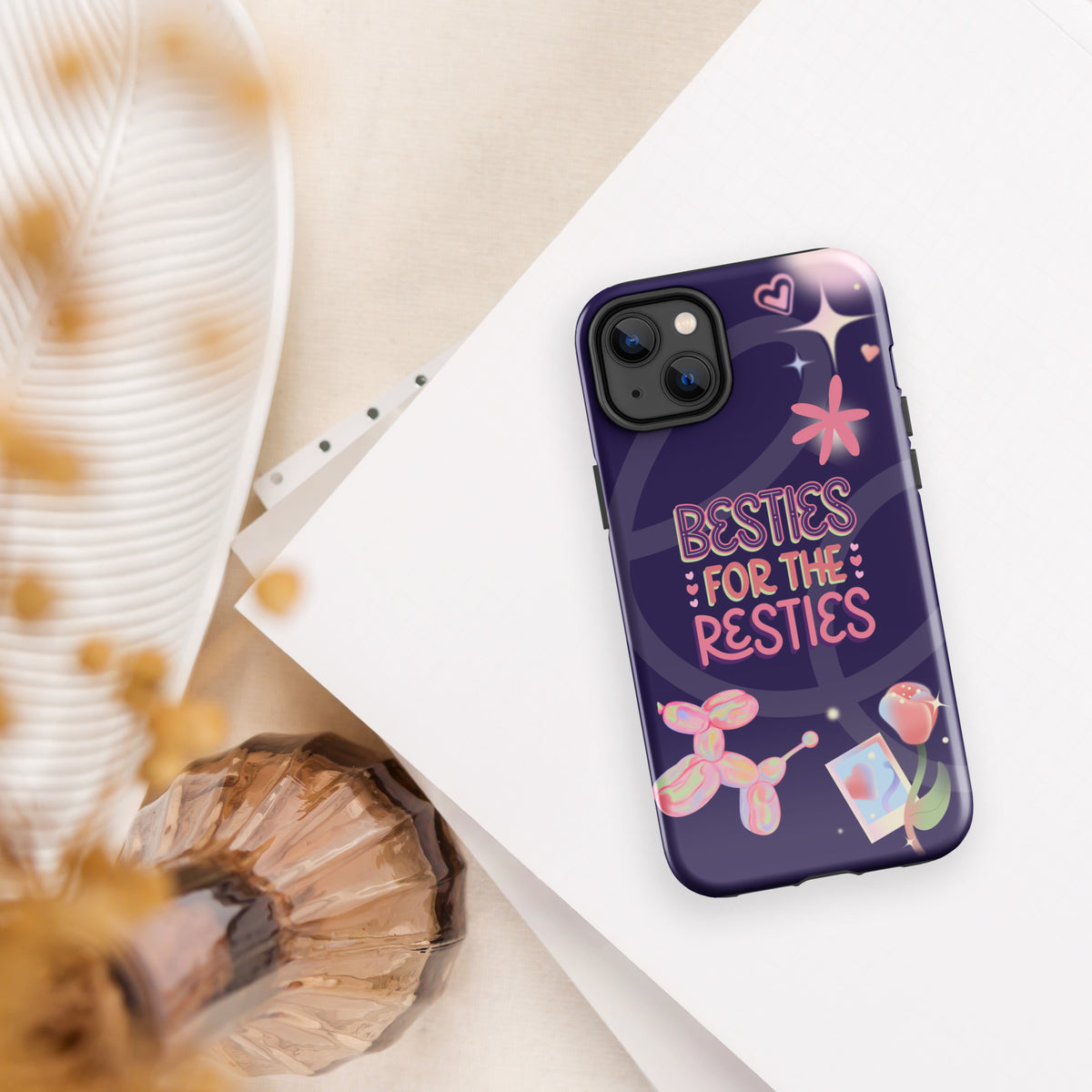 Besties for the Resties – Fun Tough iPhone® Case Gift - iPhone 14 Plus - Phone Case