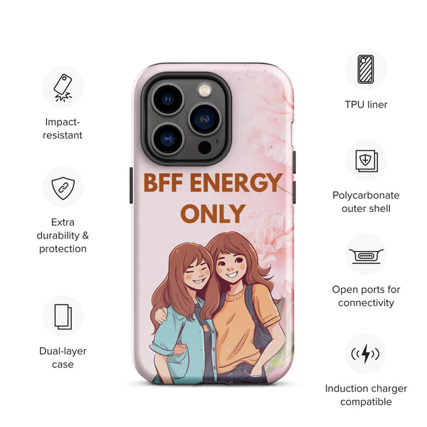 Tough iPhone® Case – Celebrate Your BFF Bond in Style - iPhone 14 Pro - Phone Case
