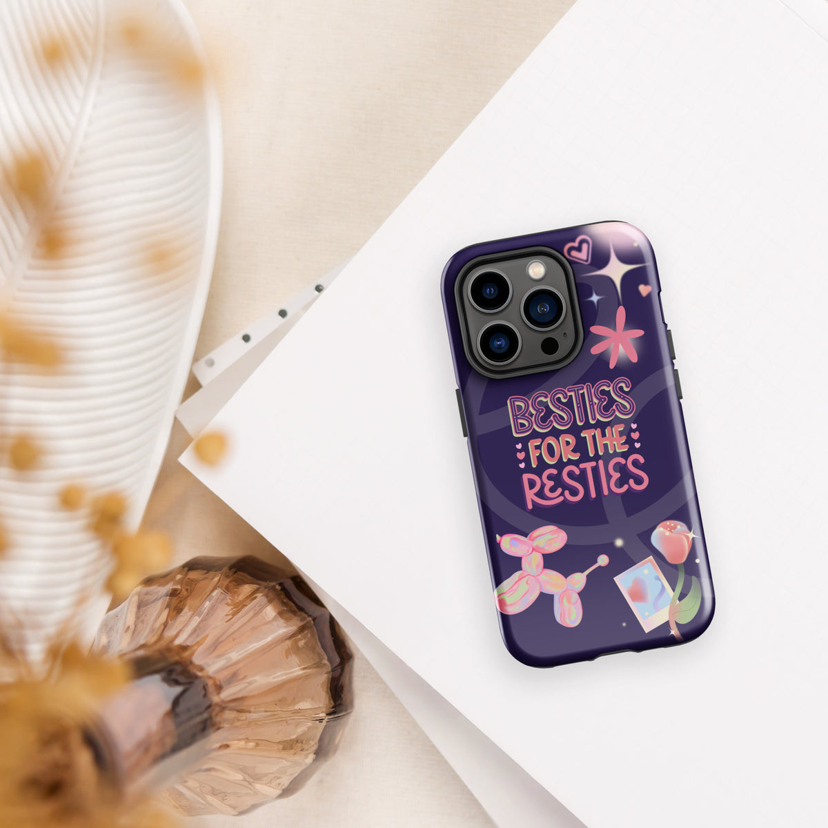 Besties for the Resties – Fun Tough iPhone® Case Gift - iPhone 14 Pro - Phone Case