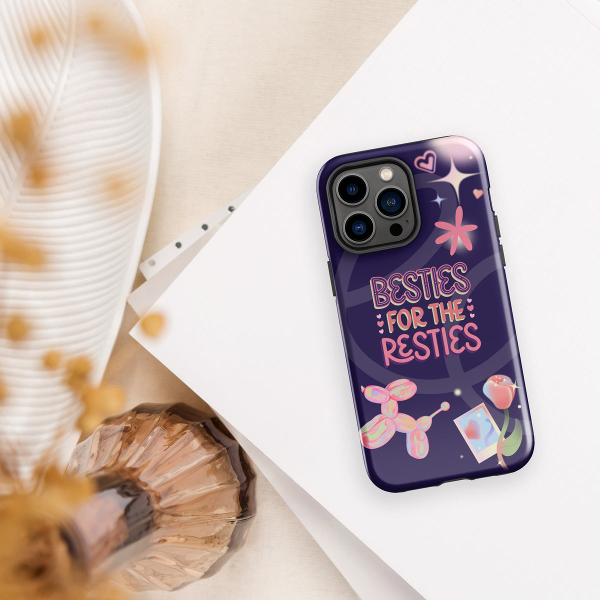 Besties for the Resties – Fun Tough iPhone® Case Gift - iPhone 14 Pro Max - Phone Case