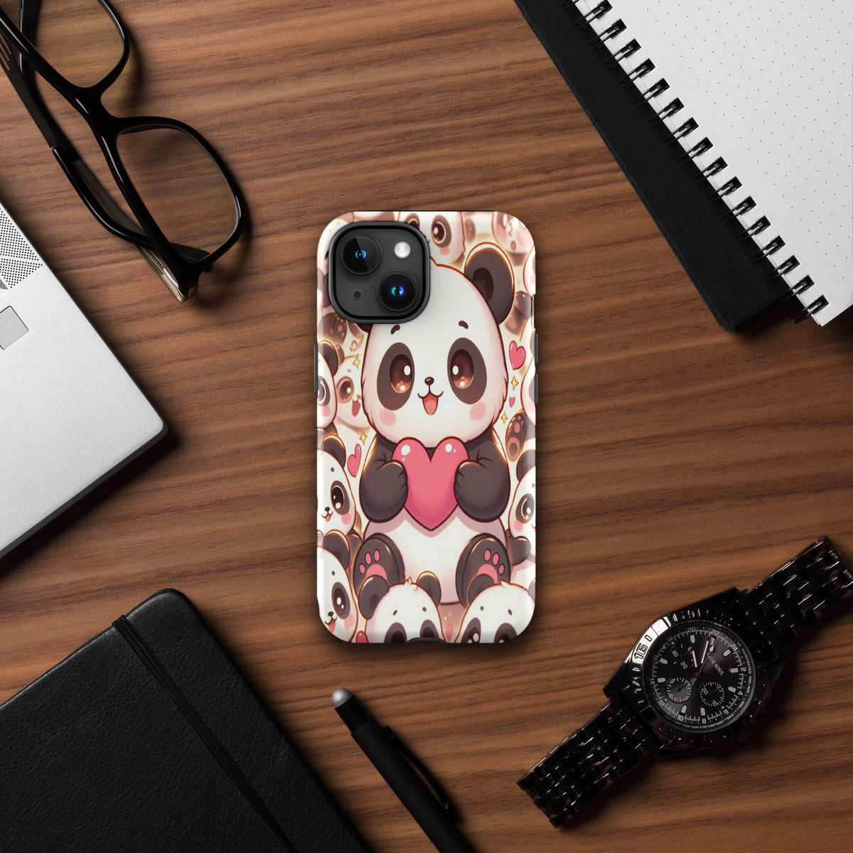 Cuteness Overload - Panda Paradise Phone Case - Glossy iPhone 15 - Tech Accessories