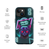 Pixel Power – Cyber Cat Gaming iPhone® Tough Case - iPhone 15 - Phone Case