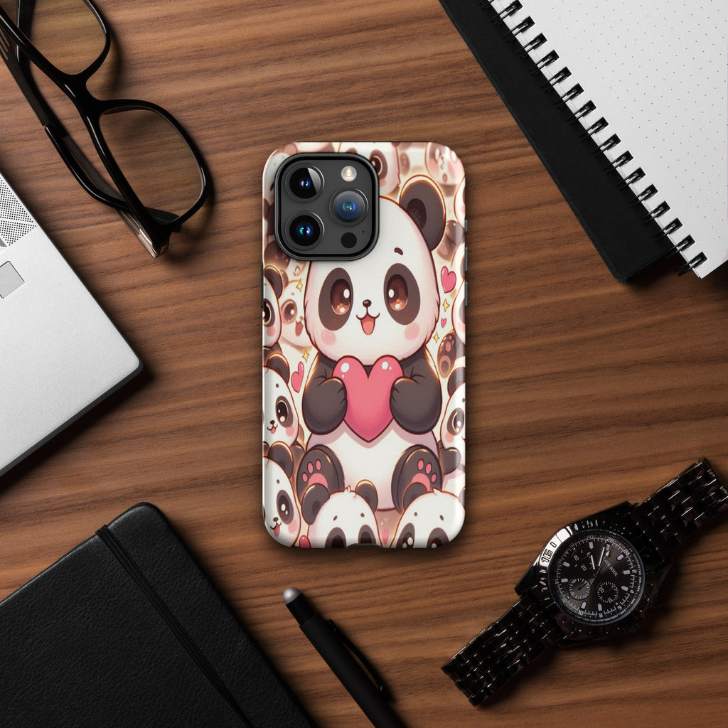 Panda iPhone Case – The Cutest Gift for Her - Glossy iPhone 15 Pro Max - Tech Accessories
