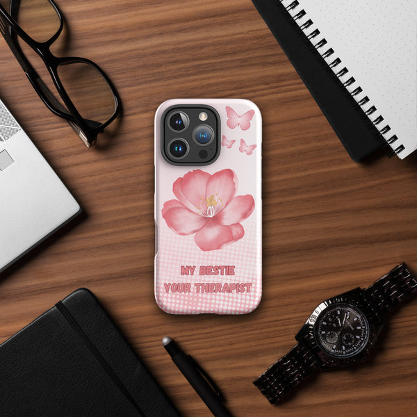 My Bestie, Your Therapist – Fun Tough iPhone® Case Gift - iPhone 16 Pro - Phone Case