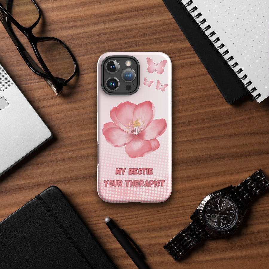My Bestie, Your Therapist – Fun Tough iPhone® Case Gift - iPhone 16 Pro Max - Phone Case