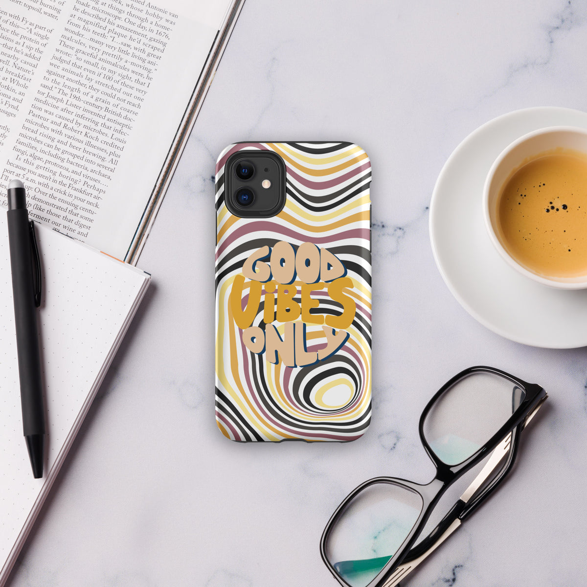 Vibrant Vibes - GOOD VIBES ONLY iPhone Case - Matte iPhone 11 - Tech Accessories