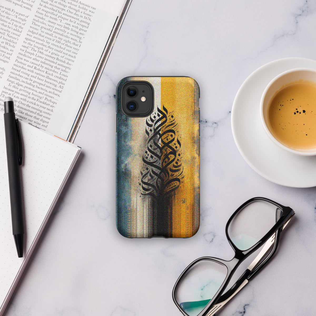 Calligraphic Harmony - A Blend of Tradition and Modernity - Matte iPhone 11 - Tech Accessories