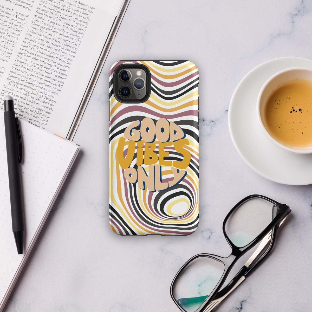 Vibrant Vibes - GOOD VIBES ONLY iPhone Case - Matte iPhone 11 Pro Max - Tech Accessories