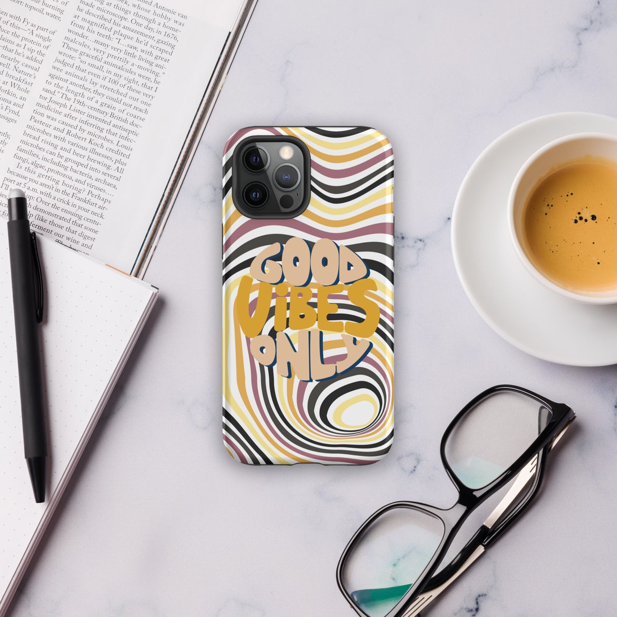 Vibrant Vibes - GOOD VIBES ONLY iPhone Case - Matte iPhone 12 Pro Max - Tech Accessories