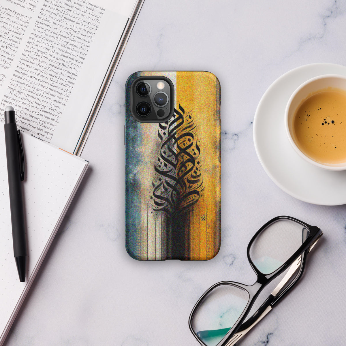 Calligraphic Harmony - A Blend of Tradition and Modernity - Matte iPhone 12 Pro Max - Tech Accessories