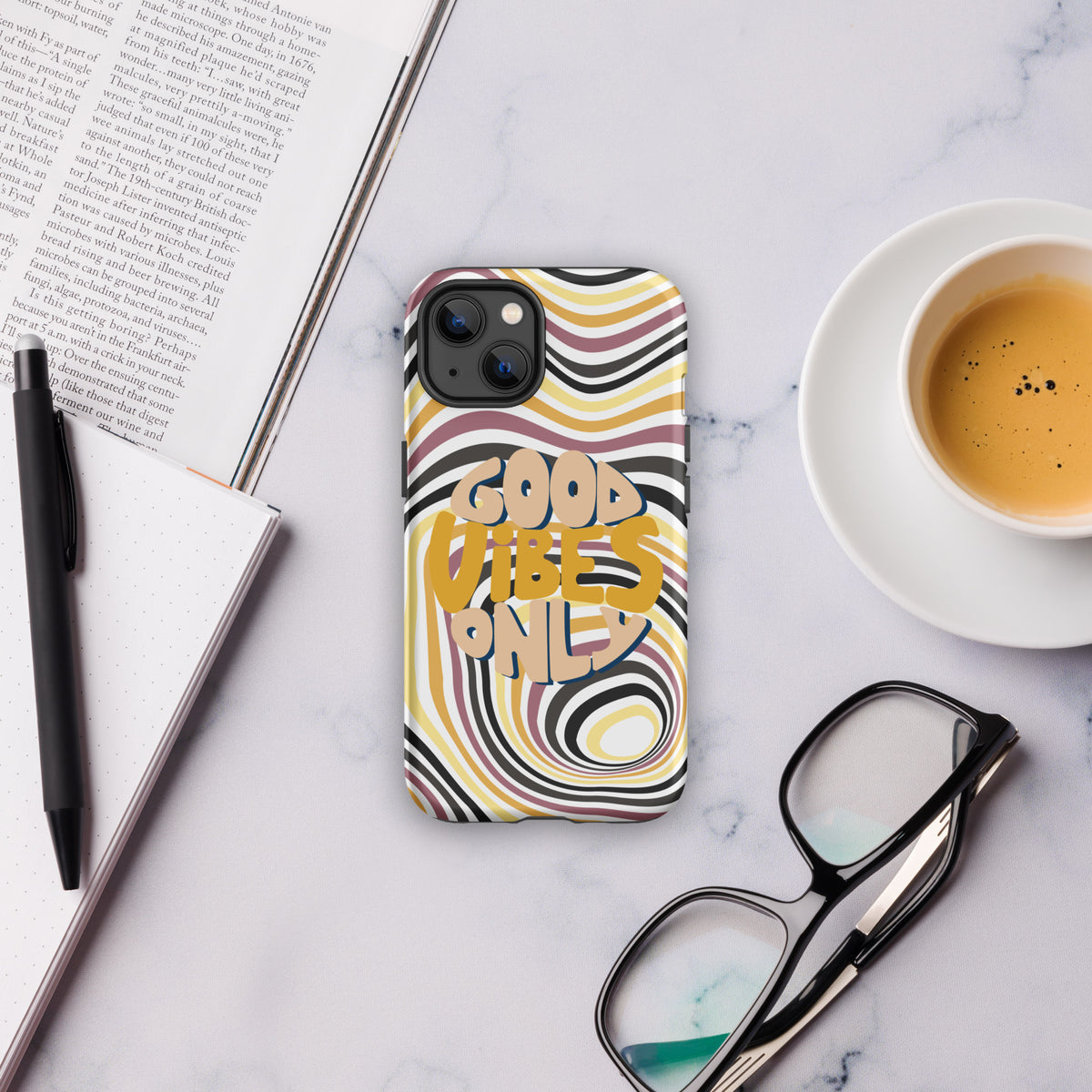 Vibrant Vibes - GOOD VIBES ONLY iPhone Case - Matte iPhone 13 - Tech Accessories