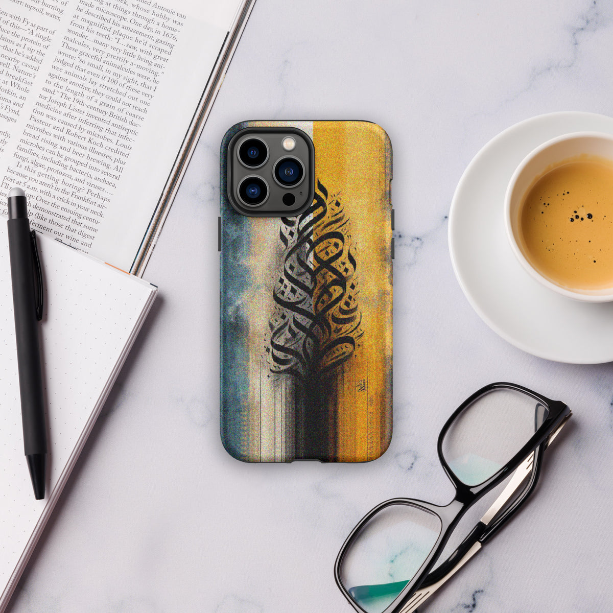 Calligraphic Harmony - A Blend of Tradition and Modernity - Matte iPhone 13 Pro Max - Tech Accessories