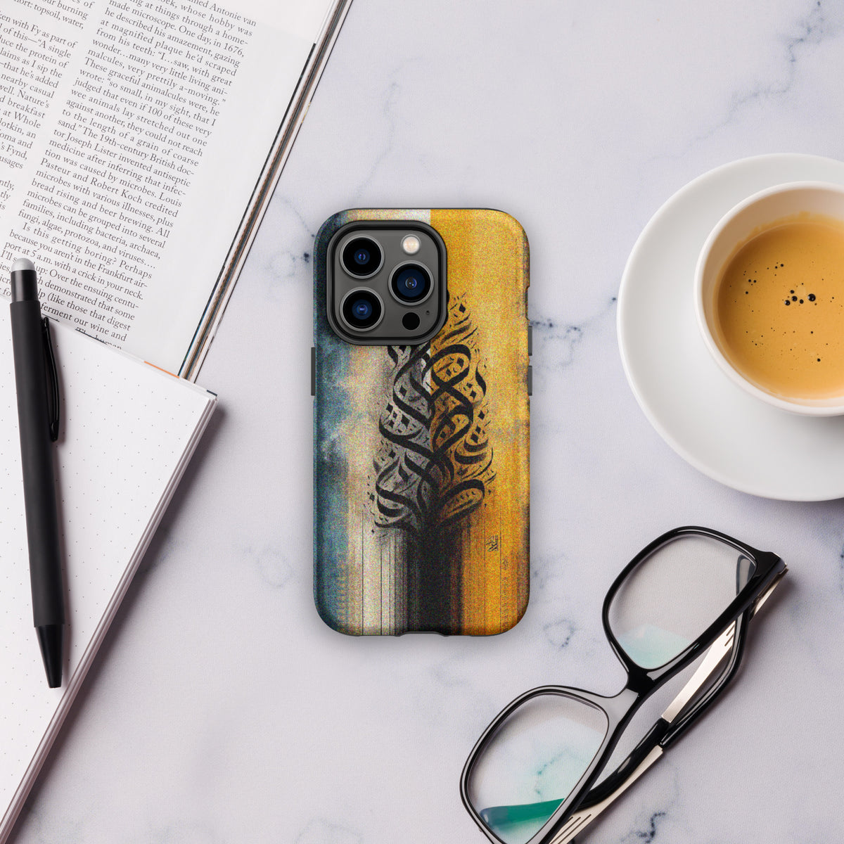 Calligraphic Harmony - A Blend of Tradition and Modernity - Matte iPhone 14 Pro - Tech Accessories