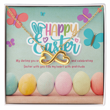 Easter Blessing – Infinity Heart Necklace - 14k White Gold Finish Standard Box - Necklaces