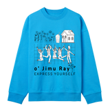 Nostalgic Fun- Boxy Sweatshirt - Turquoise men - Sweatshirts