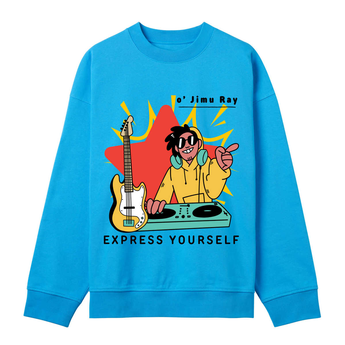 DJ Groove - Express Yourself Sweatshirt - Turquoise men - Sweatshirts