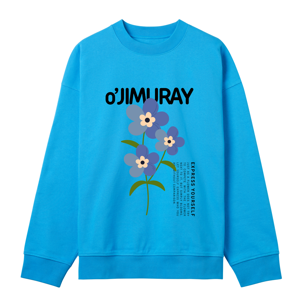 Floral Grace - Express Your Elegance - Turquoise men - Sweatshirts