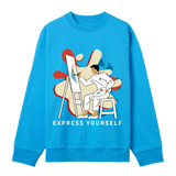 Creative Vibes Boxy Sweatshirt - Turquoise men - Sweatshirts