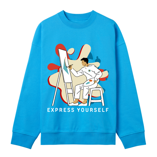 Creative Vibes Boxy Sweatshirt - Turquoise men - Sweatshirts